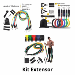 Kit Extensor Elástico Treino Em Casa Exercício Funcional